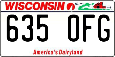 WI license plate 635OFG