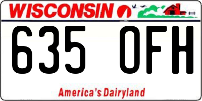 WI license plate 635OFH
