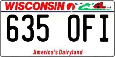 WI license plate 635OFI