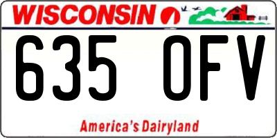 WI license plate 635OFV