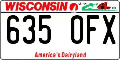 WI license plate 635OFX