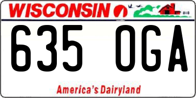 WI license plate 635OGA