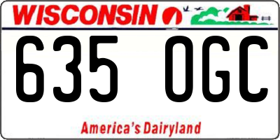 WI license plate 635OGC