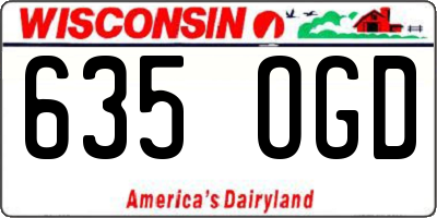 WI license plate 635OGD