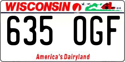 WI license plate 635OGF