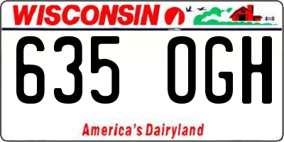 WI license plate 635OGH