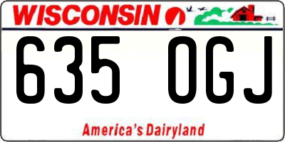 WI license plate 635OGJ
