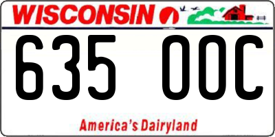 WI license plate 635OOC
