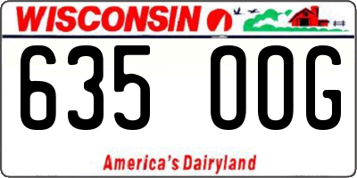 WI license plate 635OOG