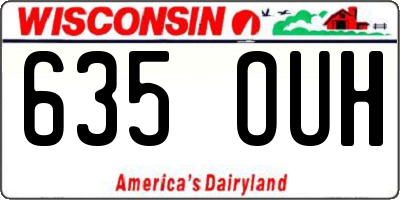 WI license plate 635OUH