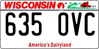 WI license plate 635OVC