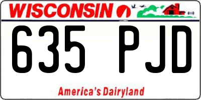 WI license plate 635PJD