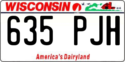 WI license plate 635PJH