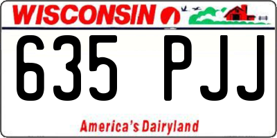 WI license plate 635PJJ