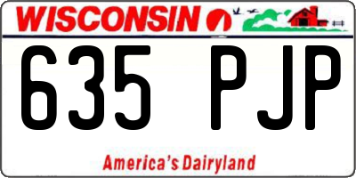 WI license plate 635PJP