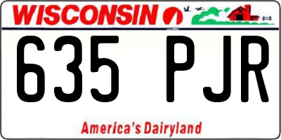 WI license plate 635PJR