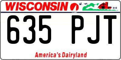 WI license plate 635PJT