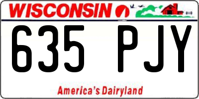 WI license plate 635PJY