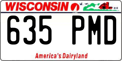 WI license plate 635PMD
