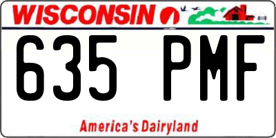WI license plate 635PMF