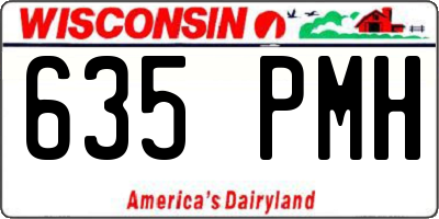 WI license plate 635PMH