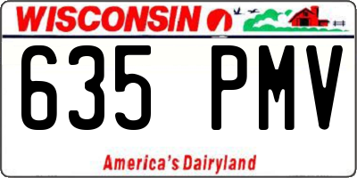 WI license plate 635PMV