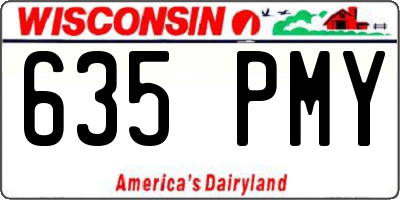 WI license plate 635PMY