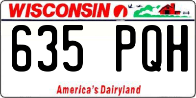 WI license plate 635PQH