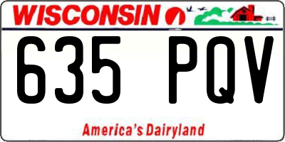 WI license plate 635PQV