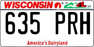 WI license plate 635PRH