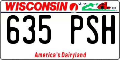 WI license plate 635PSH