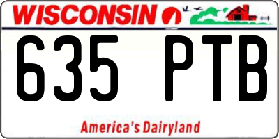 WI license plate 635PTB