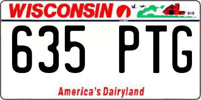 WI license plate 635PTG
