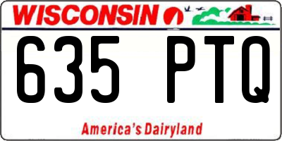 WI license plate 635PTQ