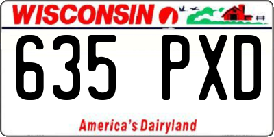 WI license plate 635PXD