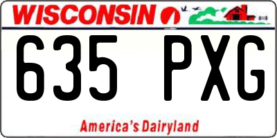 WI license plate 635PXG