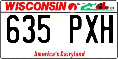 WI license plate 635PXH