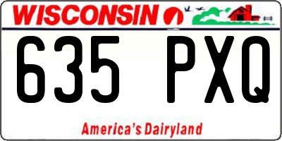 WI license plate 635PXQ