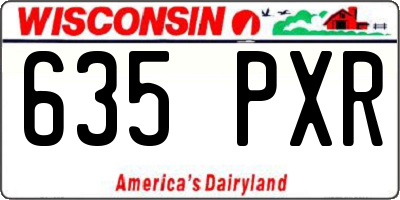 WI license plate 635PXR