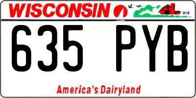 WI license plate 635PYB