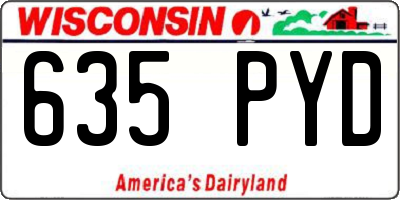 WI license plate 635PYD