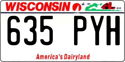 WI license plate 635PYH