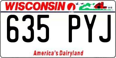 WI license plate 635PYJ