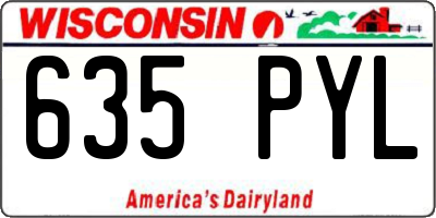 WI license plate 635PYL