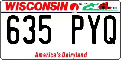 WI license plate 635PYQ