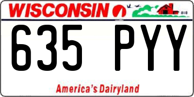 WI license plate 635PYY