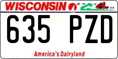WI license plate 635PZD