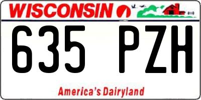 WI license plate 635PZH
