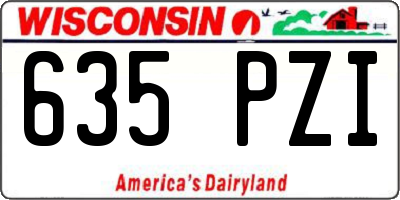 WI license plate 635PZI
