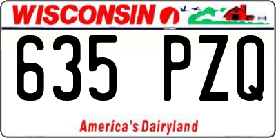 WI license plate 635PZQ